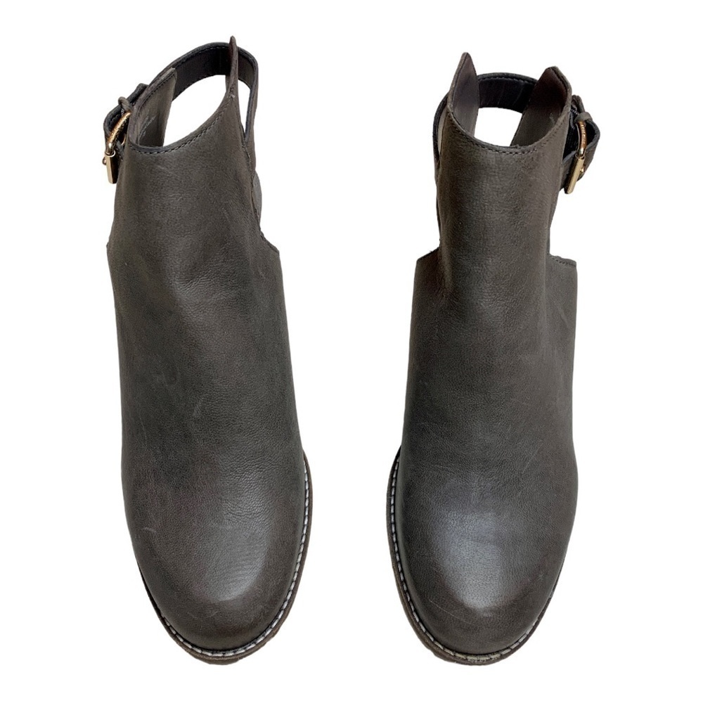Cole Haan Pippa Leather Slingback Block Heel Booties Stormcloud Size 10B - Picture 6 of 12
